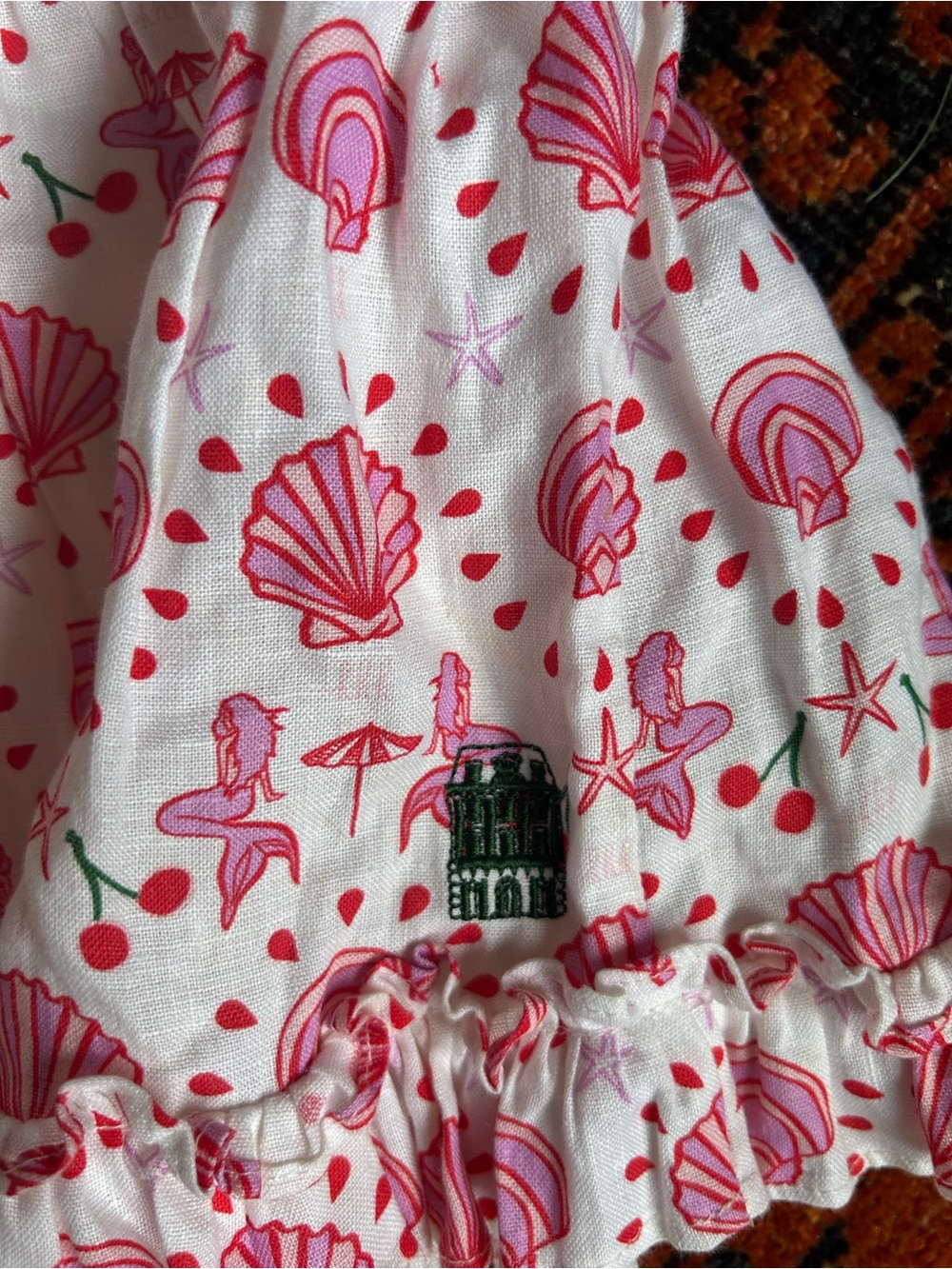 Hill House Paz Mini Skirt - Mermaid Cherry - Picture 2 of 3